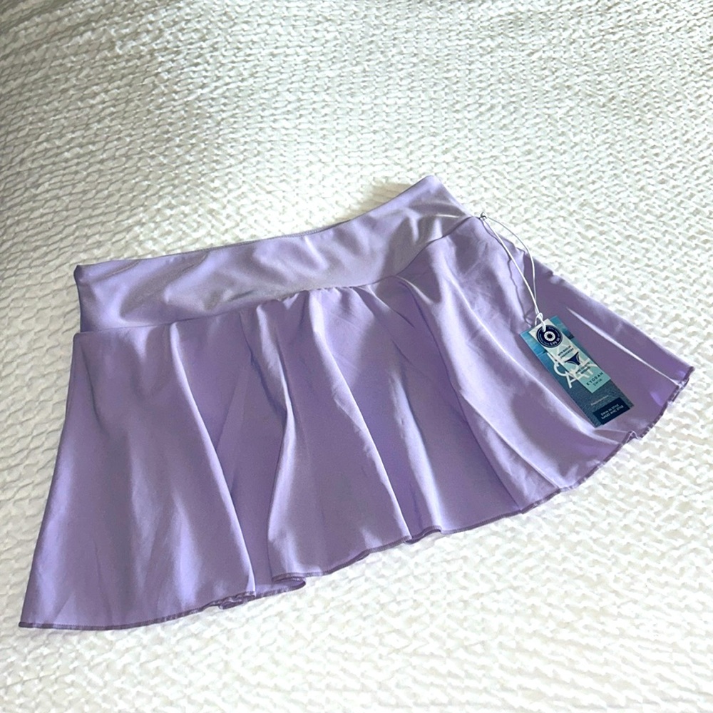NWT Kyodan Swim Skirt Bottom NEW! Lavender Purple swimwear built in bikini skort
